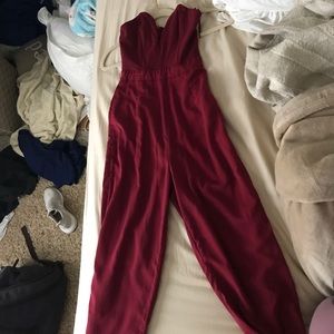 Toni maroon jumpsuit